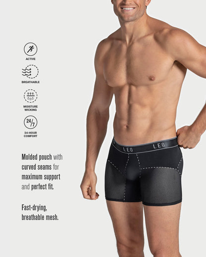 HIGH-TECH MESH BOXER BRIEF WITH ERGONOMIC POUCH