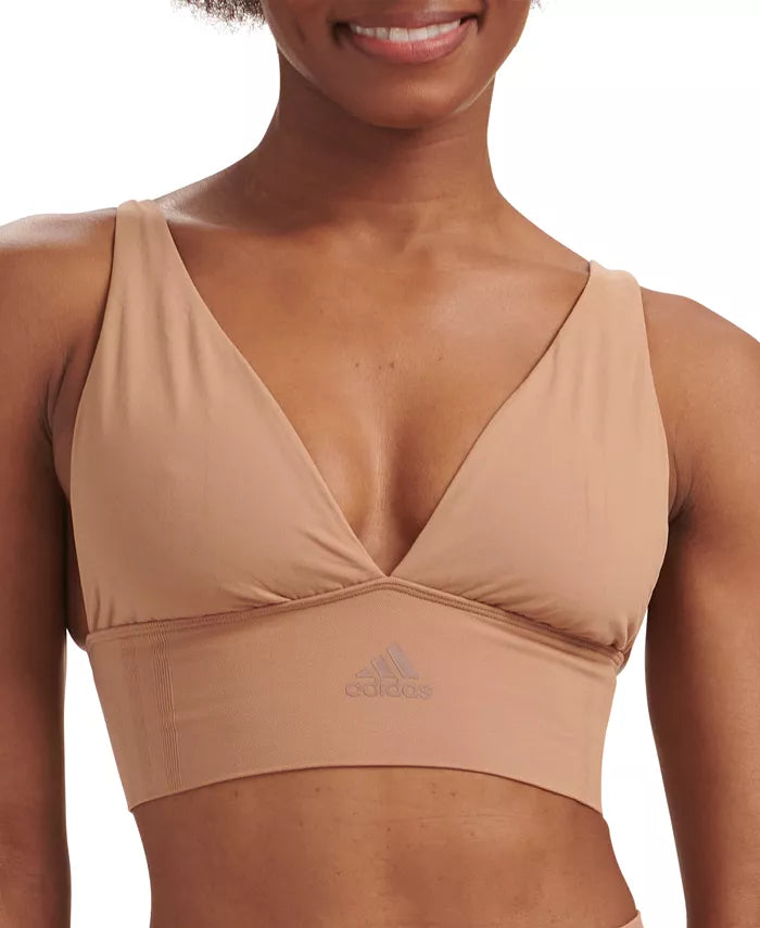 ADIDAS LONGLINE PLUNGE SCOOP LOUNGE BRA