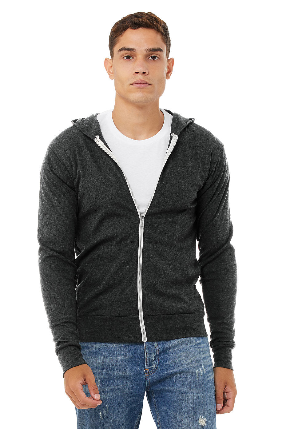 UNISEX TRIBLEND FULL-ZIP LIGHTWEIGHT HOODIE