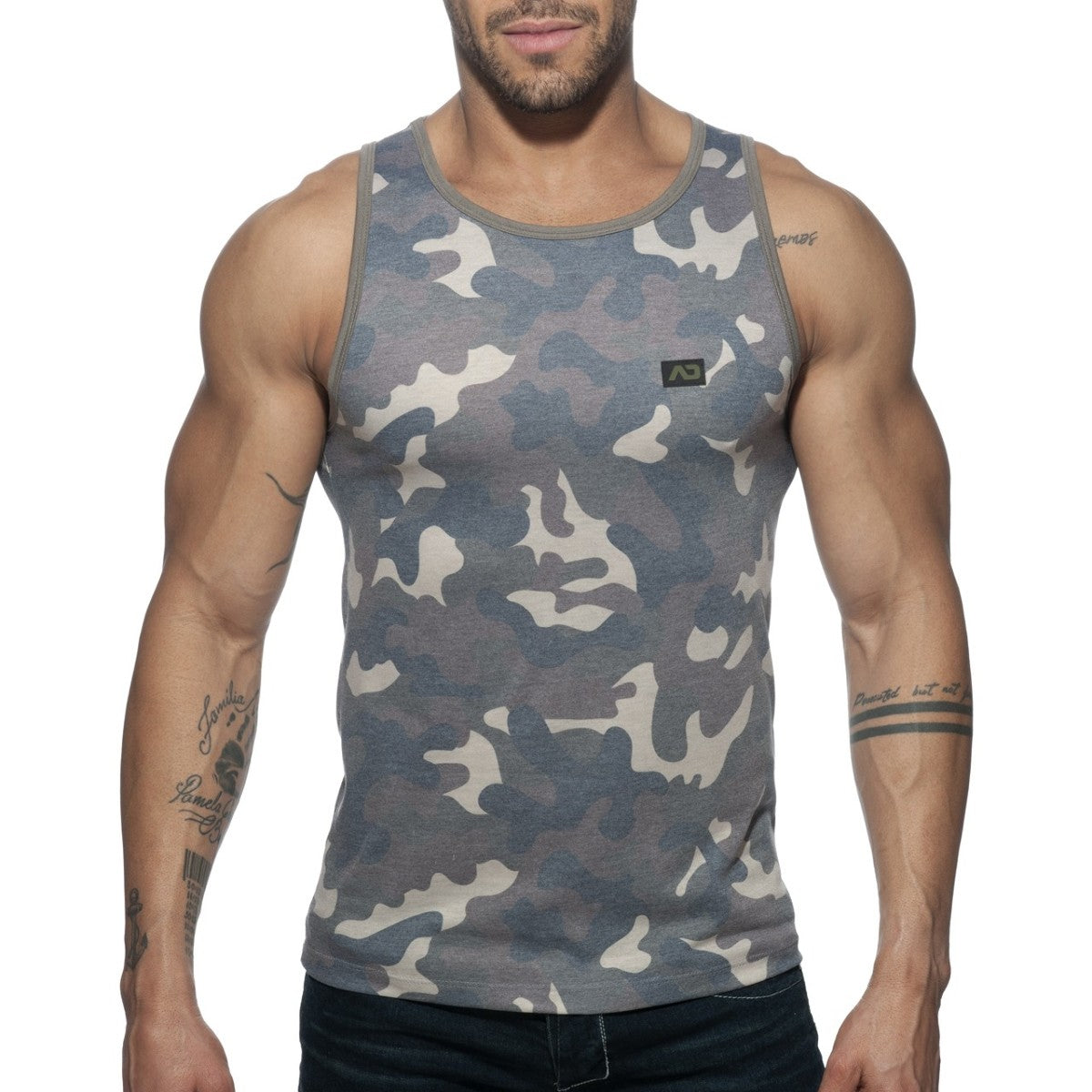 WASHED CAMO TANK TOP